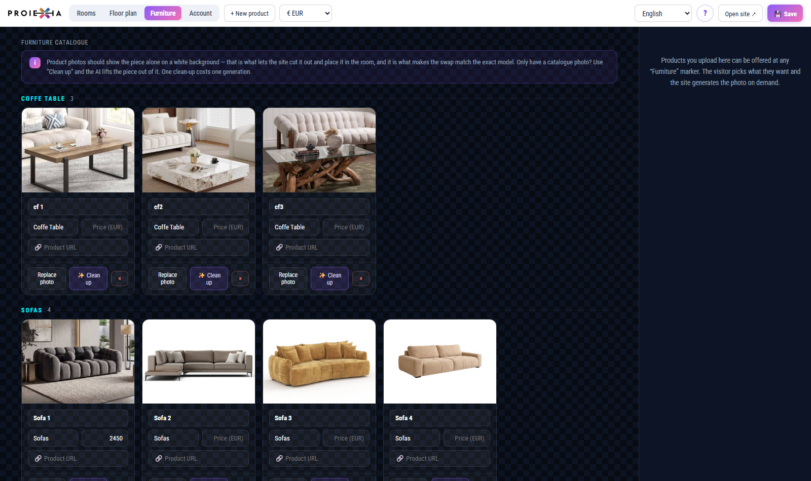 The furniture catalogue