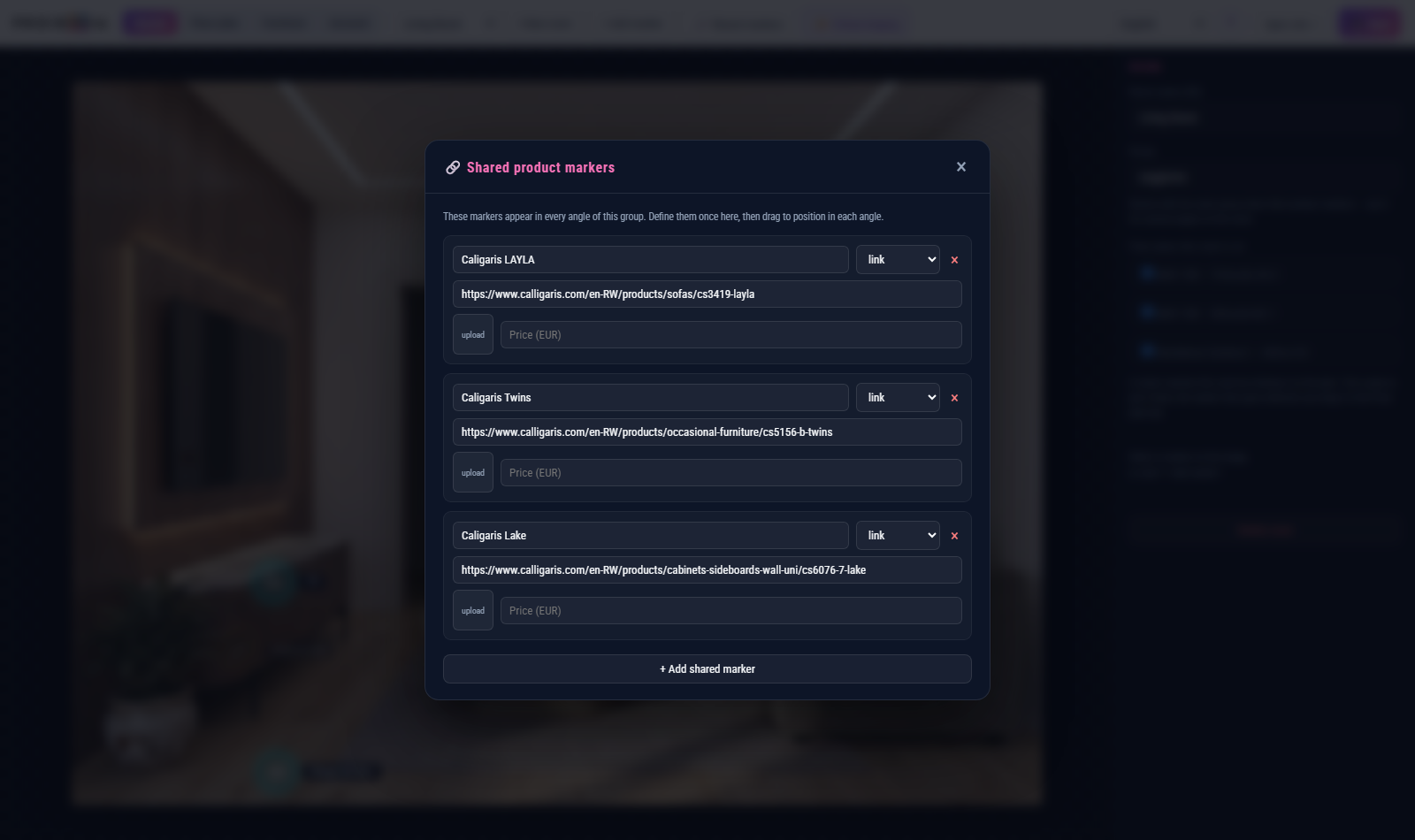 The shared markers manager