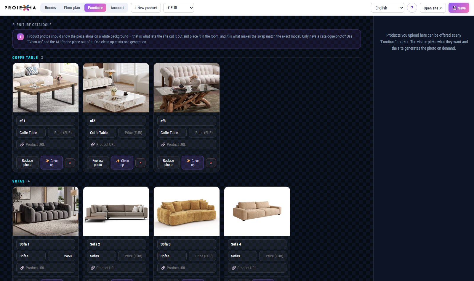 Your furniture catalogue