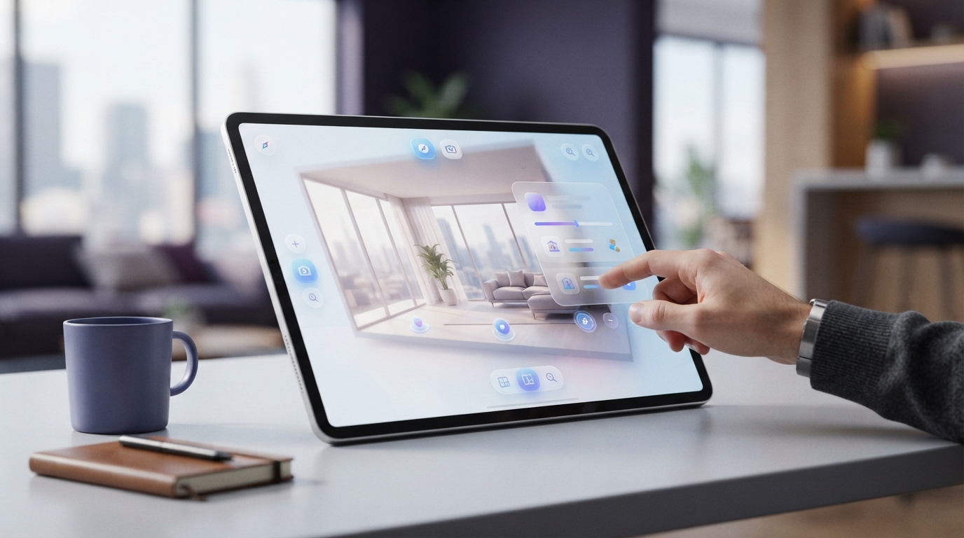 interactive property showcase — illustration